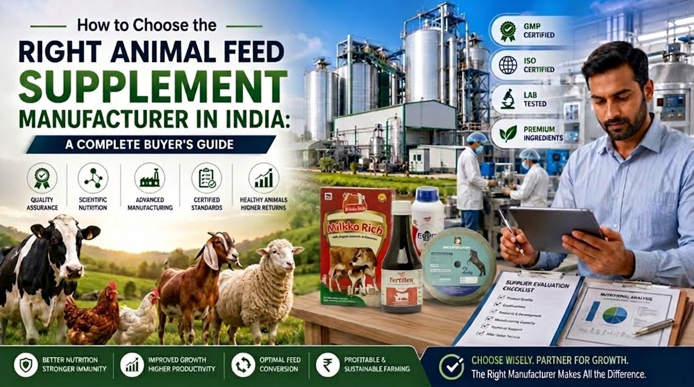 How to Choose the Right Animal Feed Supplement Manufacturer in India
