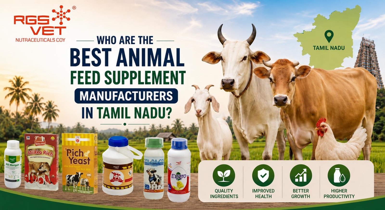 RGS VET animal feed supplements improving dairy cattle health and livestock productivity