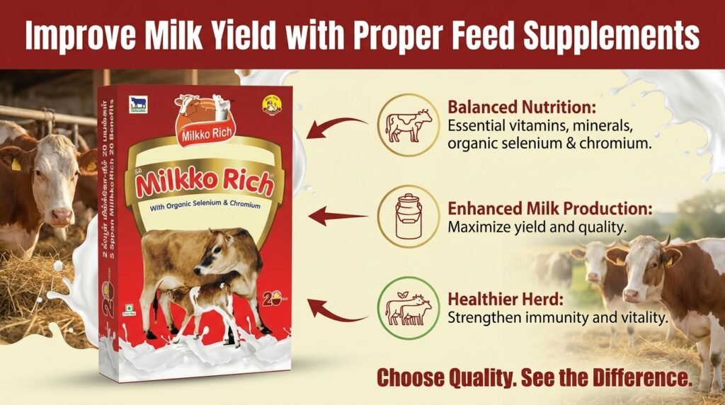 Improve Milk Yield with Proper Feed Supplements