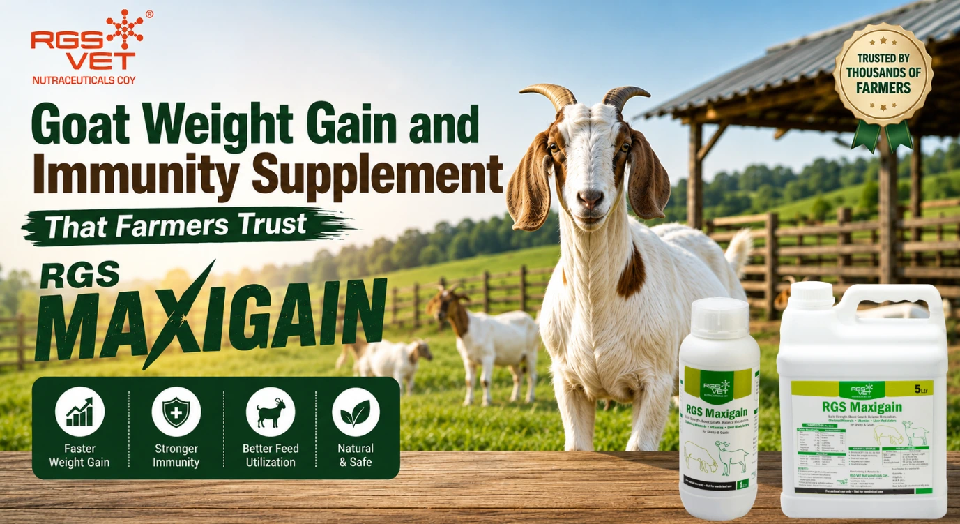 Goat weight gain and immunity supplement for healthy goat growth and nutrition